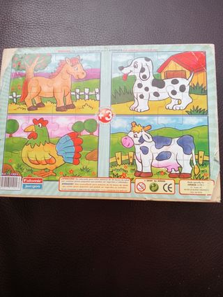 4 puzzles em madeira