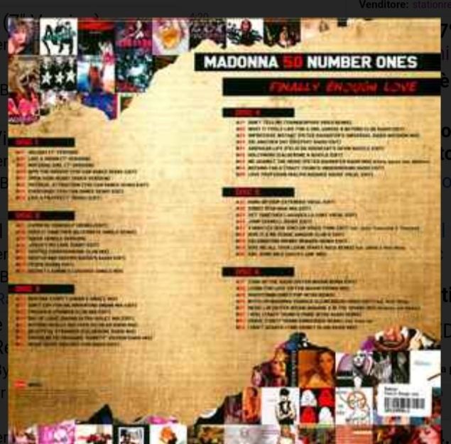 MADONNA Box set 6 vinili colorati