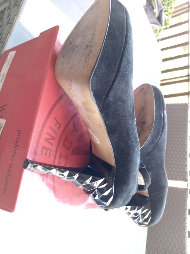 Scarpe di camoscio nere n 40