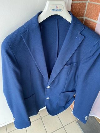 Out side - giacca blu 2 bottoni taglia 52