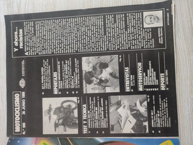 Revista MOTOCICLISMO n° 959 año 1986