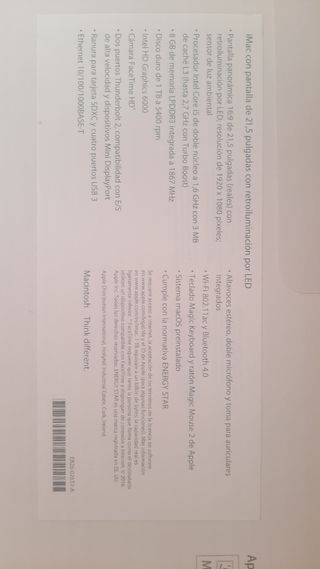 iMac 21,5" COMO NUEVO!!