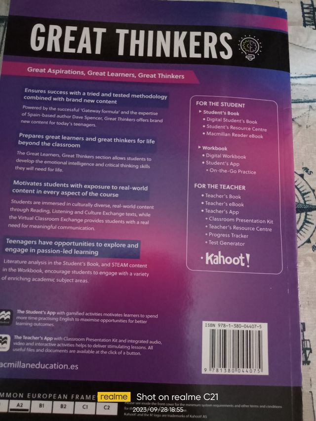 Libro ,de inglés de academia