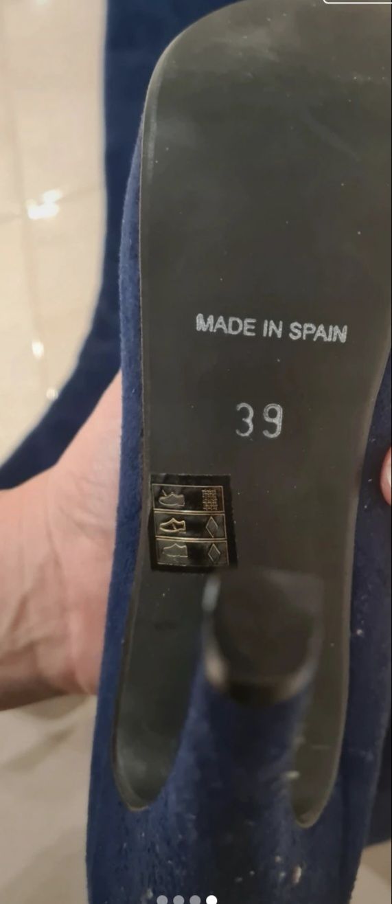 Botas altas xl tacón efecto ante