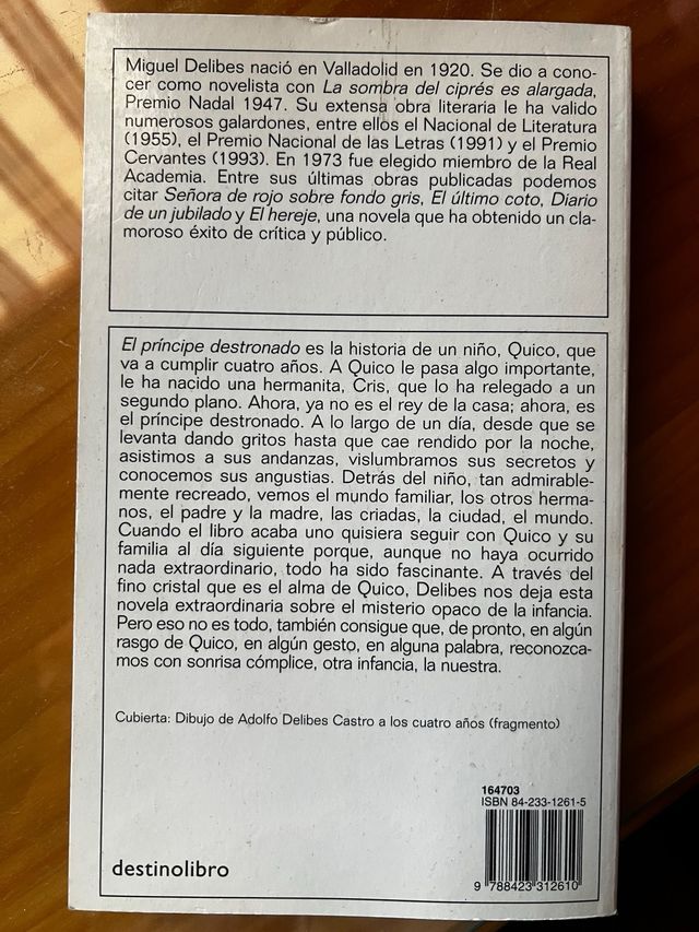 Libro Miguel Delibes: el principe destronado