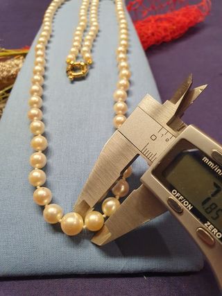 Collar Perlas Cultivadas Autenticas Japonesas oro