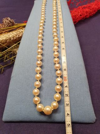 Collar Perlas Cultivadas Autenticas Japonesas oro