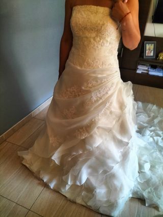 Traje de novia talla 38 Rosa Clará 