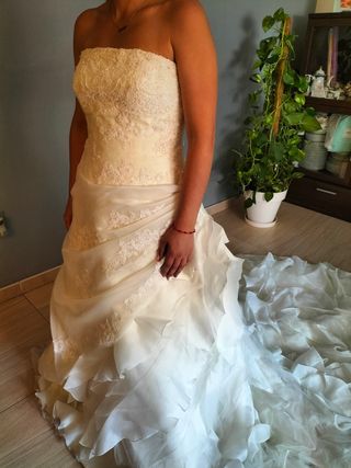Traje de novia talla 38 Rosa Clará 
