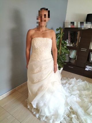 Traje de novia talla 38 Rosa Clará 