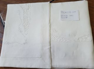 Lenzuolo p.lino ricamo a mano e Cantù vintage