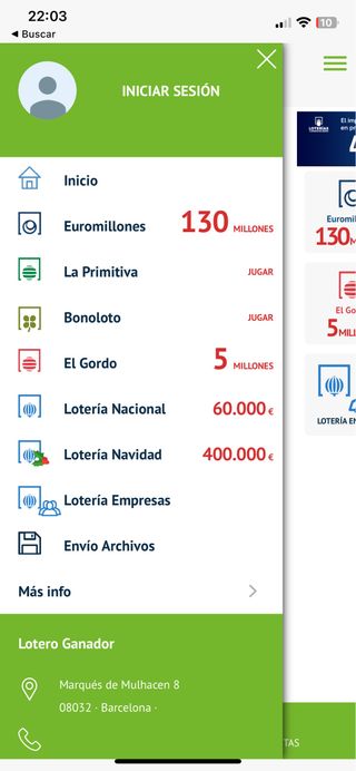 traspso negocio administracion de loterias app