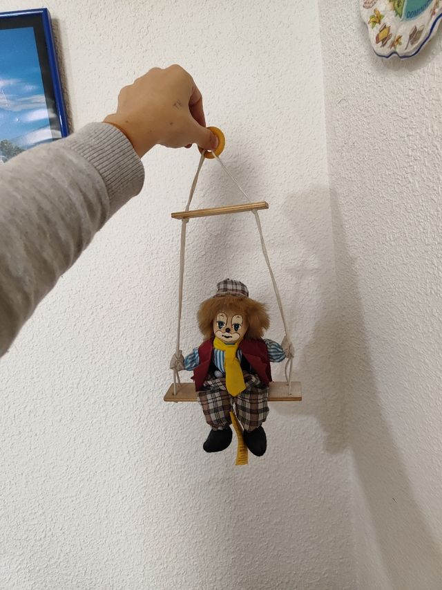 Muñeco payaso columpio decoración