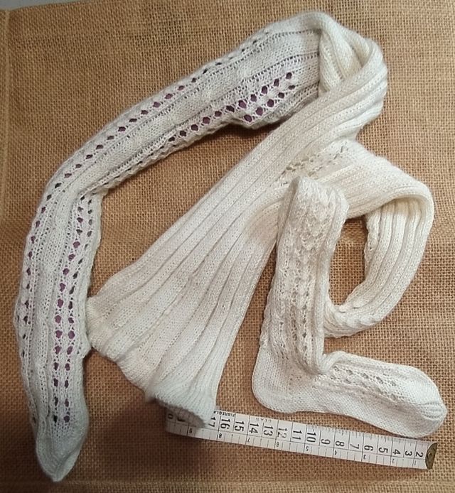 Medias nin@ baturr@ talla 0, color marfil