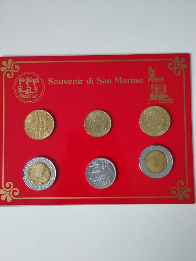 Pack 6 monedas San Marino 