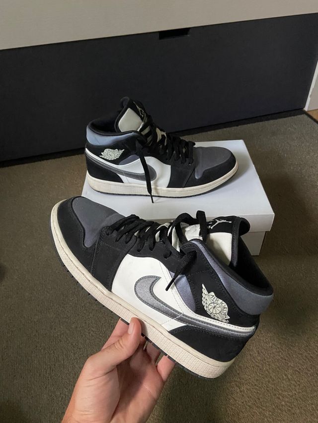 tenis nike air jordan 1 mid satin grey