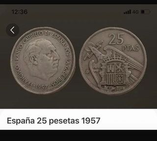 Moneda 25 pesetas 1957