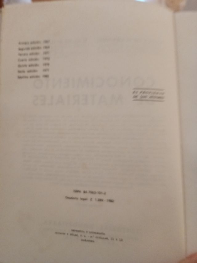 Conocimiento de materiales.J. M.Sanchez,