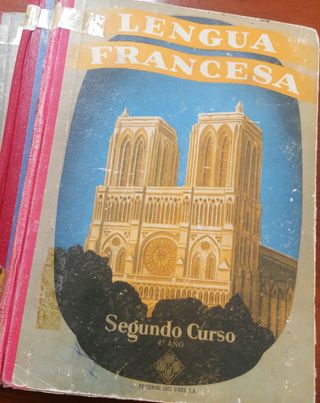 Lote de 12 Libros de texto de años 50. VINTAGE