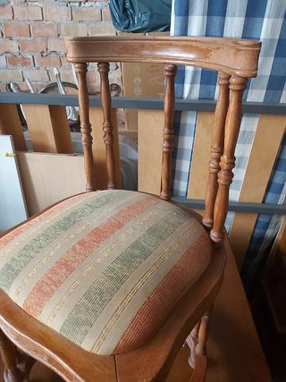 SILLA MADERA ANTIGUA VINTAGE