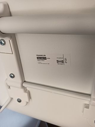 Taburete blanco plegable Franklin Ikea