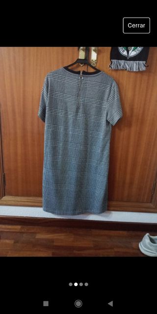 Vestido manga corta cuadros L