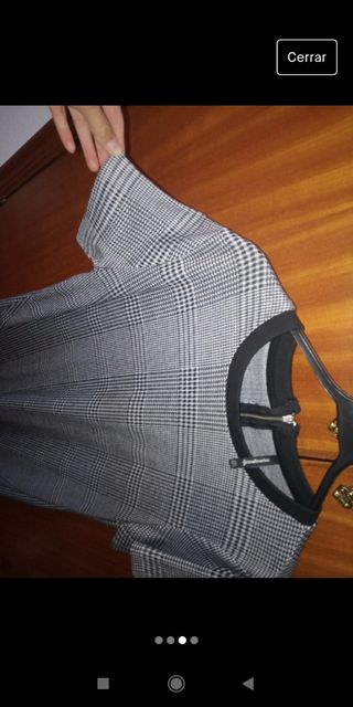 Vestido manga corta cuadros L