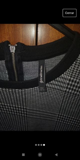 Vestido manga corta cuadros L