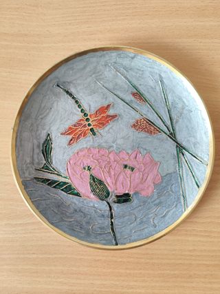 Juego 2 platos metálicos para colgar