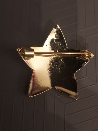 Broche de estrella con abalorios bisutería joyas 