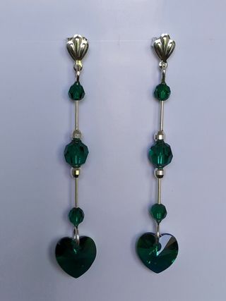 Pendientes cristal swarovski y plata 925 milésimas