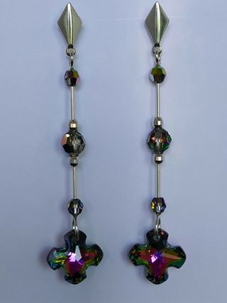 Pendientes cristal swarovski y plata 925