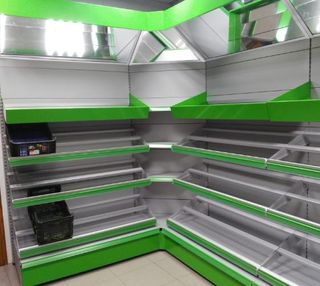 Estanterias fruta y supermercado y tiendas