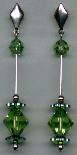 Pendientes cristal swarovski y plata 925