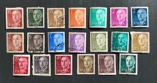 1955. Sellos de España. General Franco