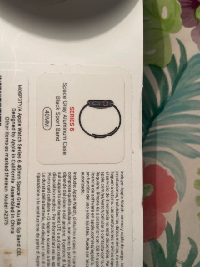 Apple Iwatch serie 6 GPS