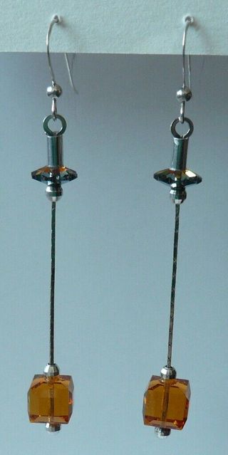 Pendientes cristal swarovski y plata 925