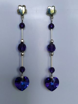 Pendientes cristal swarovski y plata 925