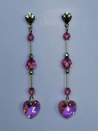 Pendientes cristal swarovski y plata 925