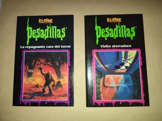 Libros Pesadillas. Dos libros, formato negro