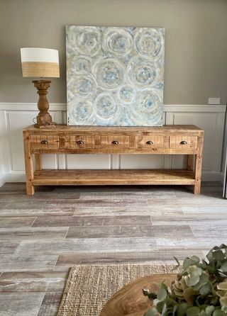 Aparador Wabi Sabi 5 Cajones Madera Maciza