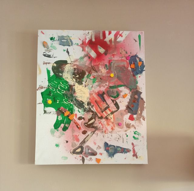 Olio originale su tela. Pittura astratta