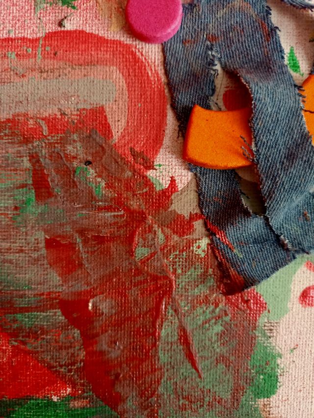 Olio originale su tela. Pittura astratta