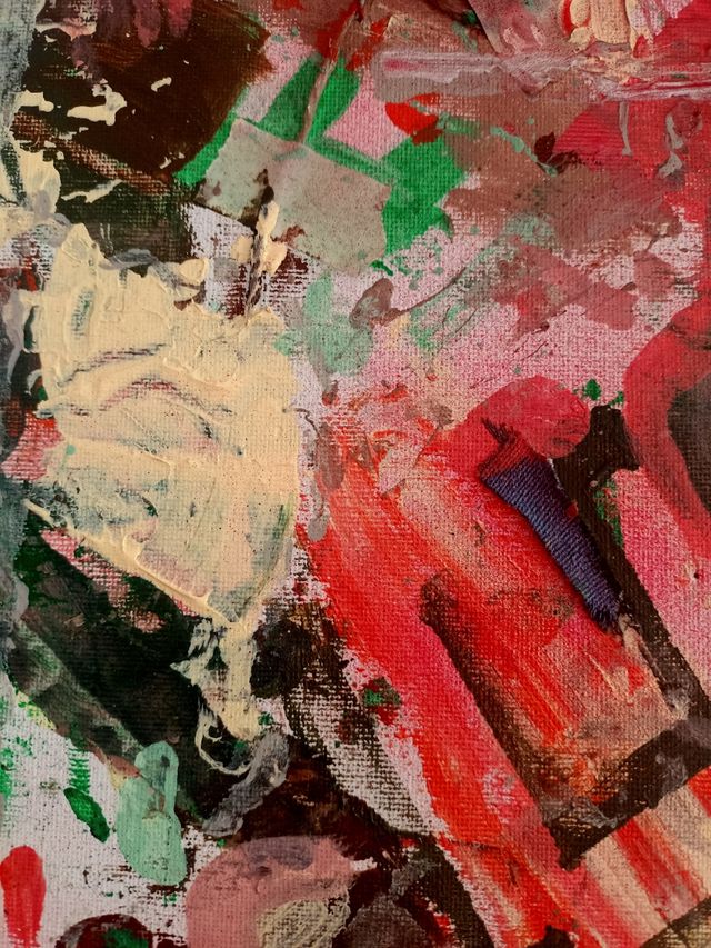 Olio originale su tela. Pittura astratta