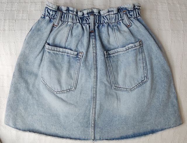 Minifalda vaquera fruncida ZARA Talla 11-12A