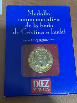 medalla commemorativa boda Cristina e Iñaki