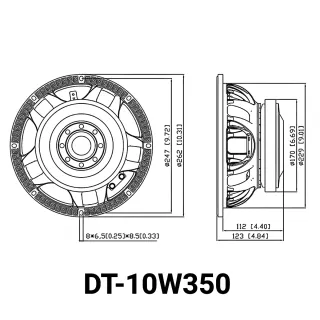 ALTAVOZ WOOFER DE 10 Y 350W RMS NUEVO.