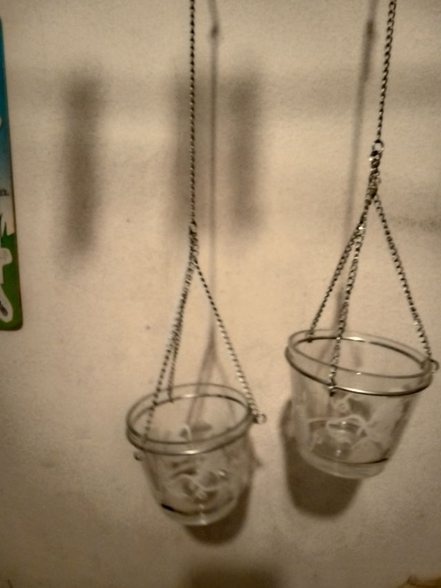 2 Portavasi/candele da appendere