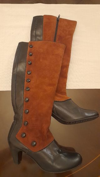 Botas caña alta piel