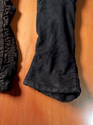 Guantes de ante negro largos. HALLOWEEN